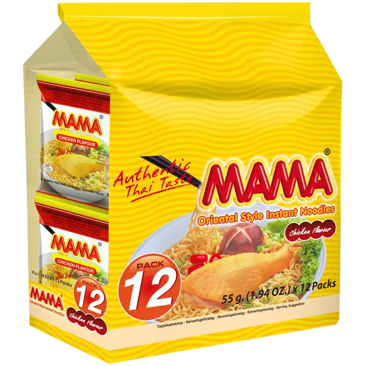 Mama 12-pack Kananmakuinen nuudeli 12x55g