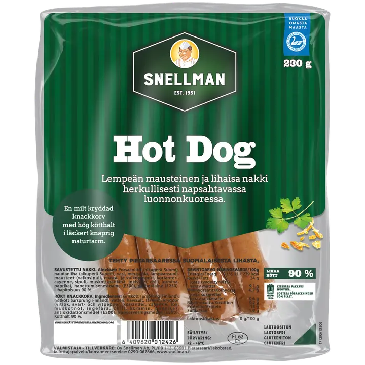 Snellman hot dog nakki 230g