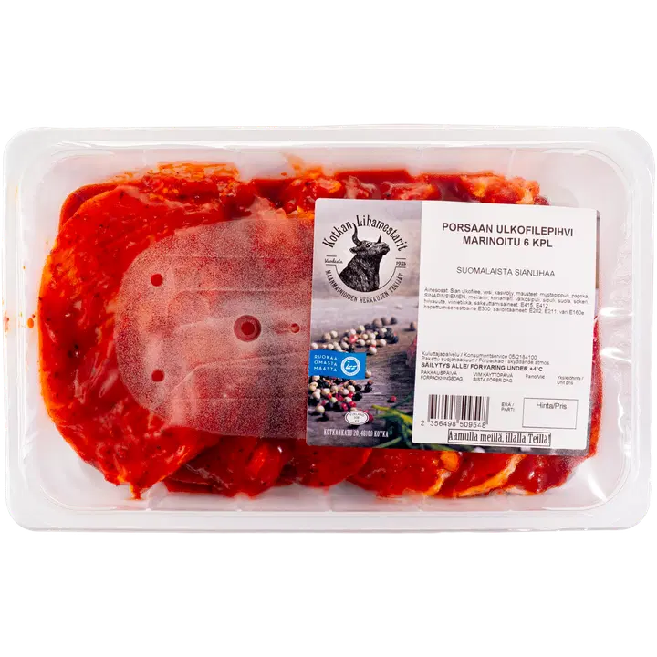 Porsaan Ulkofileepihvi Maustettu Perhepakkaus