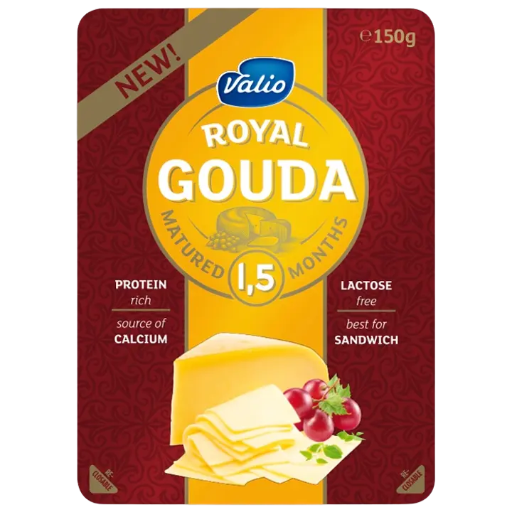Valio Juust Royal Gouda Yellow, viilutatud, 150 g