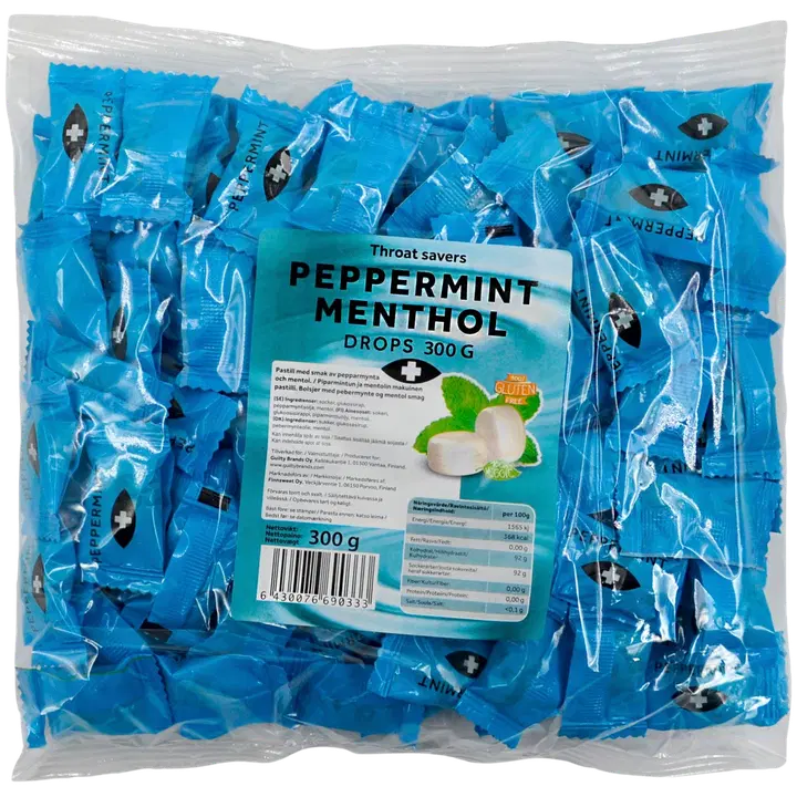 Finnsweet Kurkkupastilli piparminttu-menthol 300g