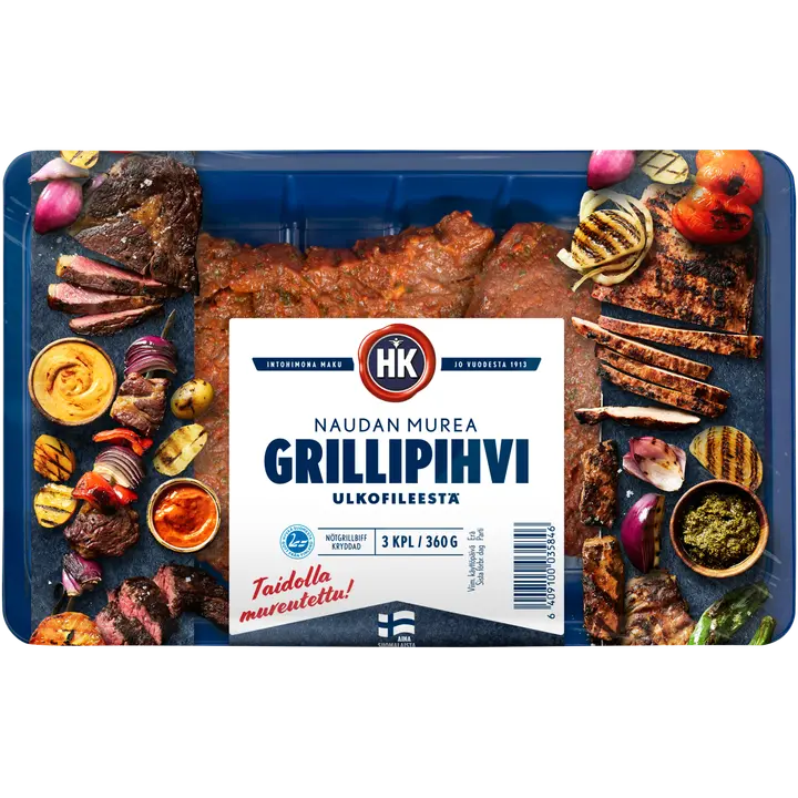 HK Naudan murea Grillipihvi ulkofileestä 360g