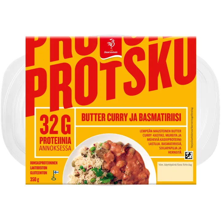 Saarioinen PROTSKU Butter curry ja basmatiriisi 350g