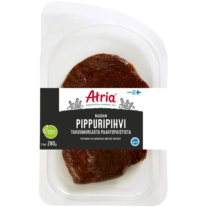 Atria Naudan Pippuripihvi Takuumureasta Paahtopaistista 280g