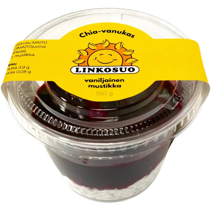 Linkosuo Chia-vanukas vaniljainen mustikka