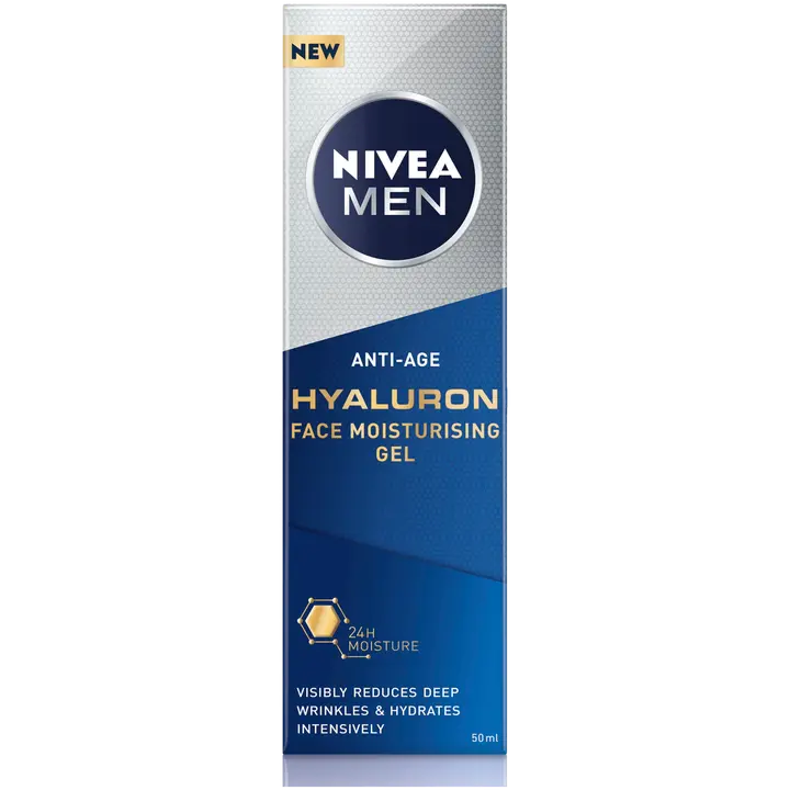 NIVEA MEN Anti-Age Hyaluron Face Moisturising Gel -kasvogeeli 50ml