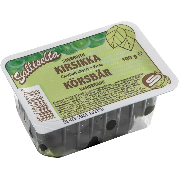 Salliselta kirsikka vihreä kandeerattu100g