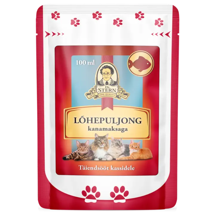 Dr.Stern lõhepuljonong kanamaksaga täiendsööt kassile 100ml