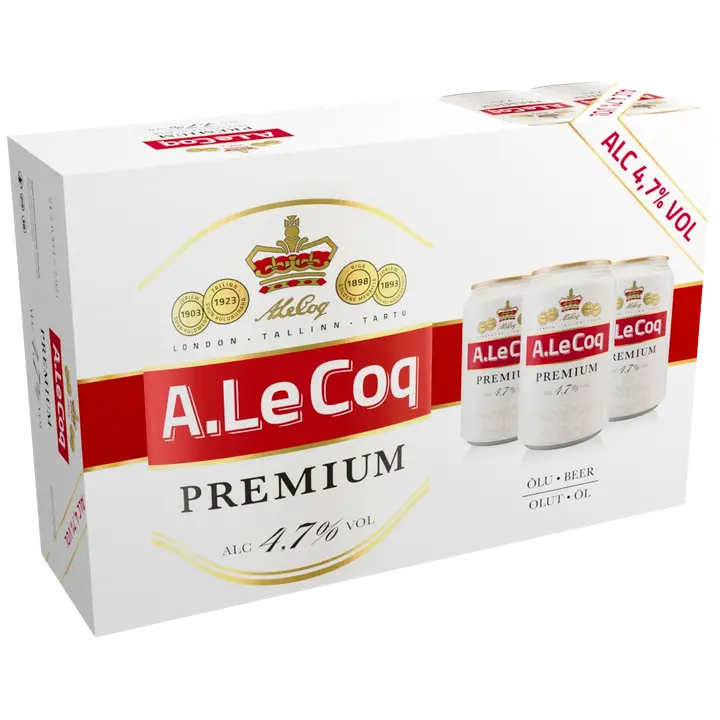 A. Le Coq Premium 4,7%vol õlu 7,92L