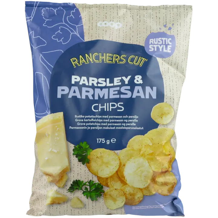 Coop maalaisperunalastut parmesaani & persilja 175 g