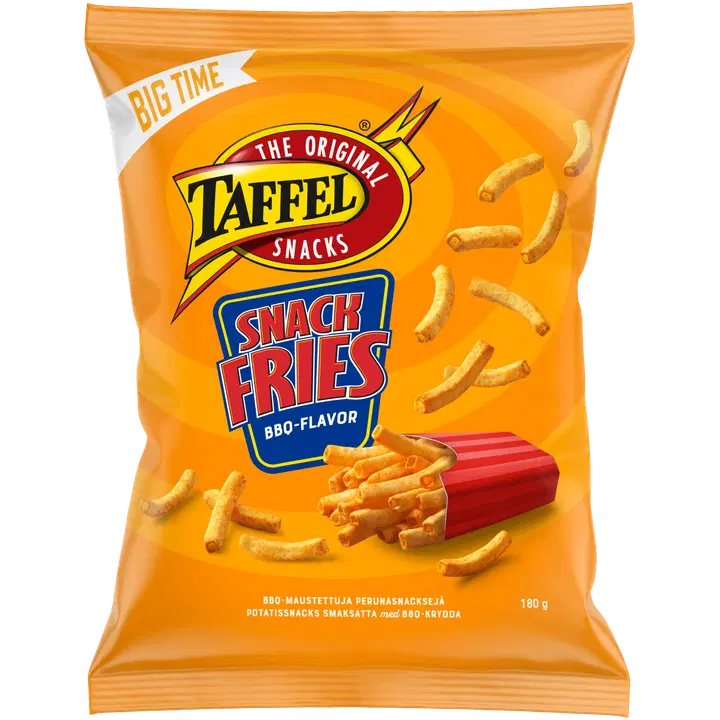 Taffel Snack Fries bbq kryddade chips 180g