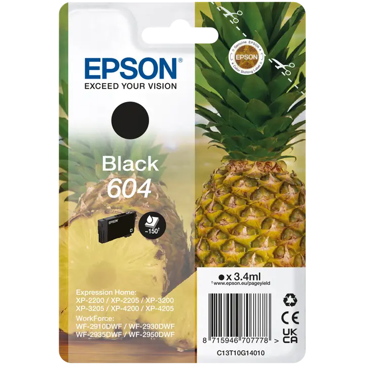 Epson mustepatruuna 604 musta