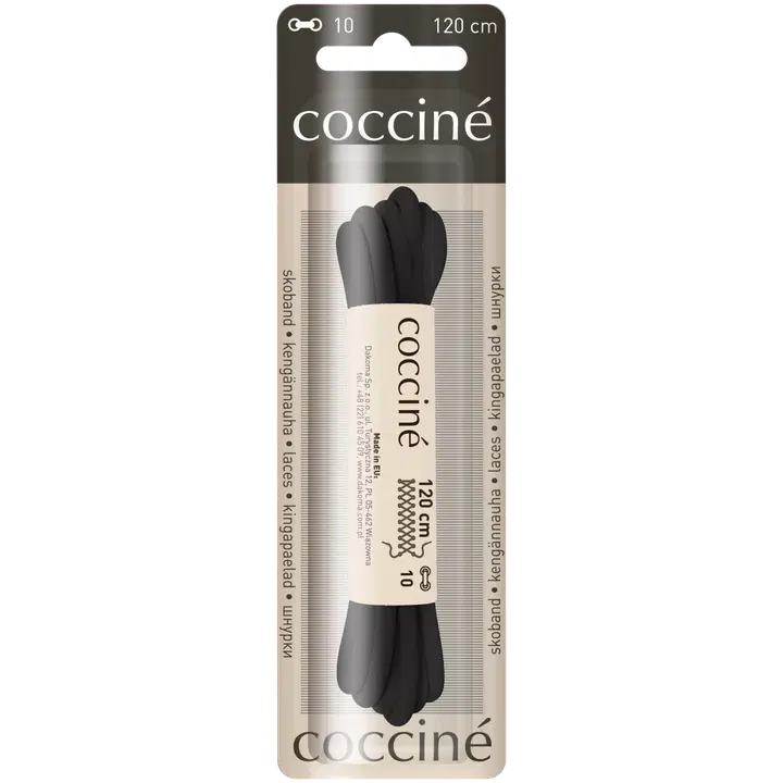 Coccine kengännauha 120 cm, musta