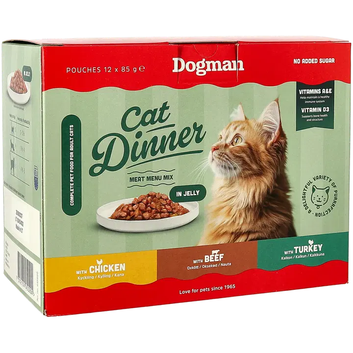 Dogman Cat Dinner Meat Menu Mix Jelly 12x85g
