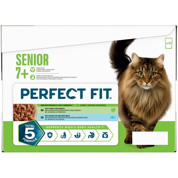 Perfect Fit Cat Pouch 12x85g Seniormix