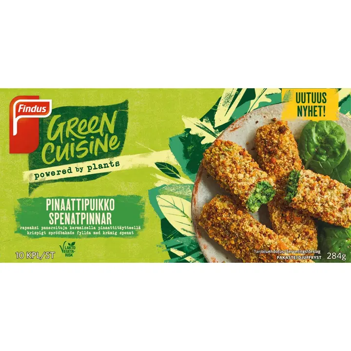 Findus Green Cuisine Pinaattipuikot 284g, pakaste