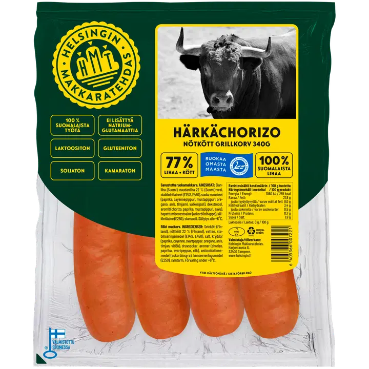 Helsingin Makkaratehdas härkächorizo makkara 340 g
