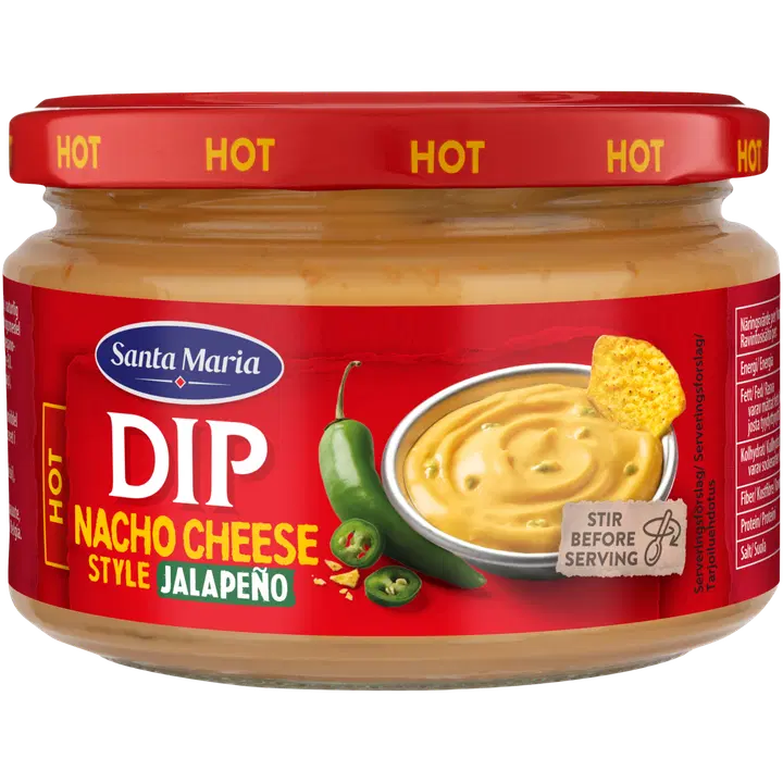 Santa Maria juustu ja jalapenoga maitsestatud dipikaste 250g
