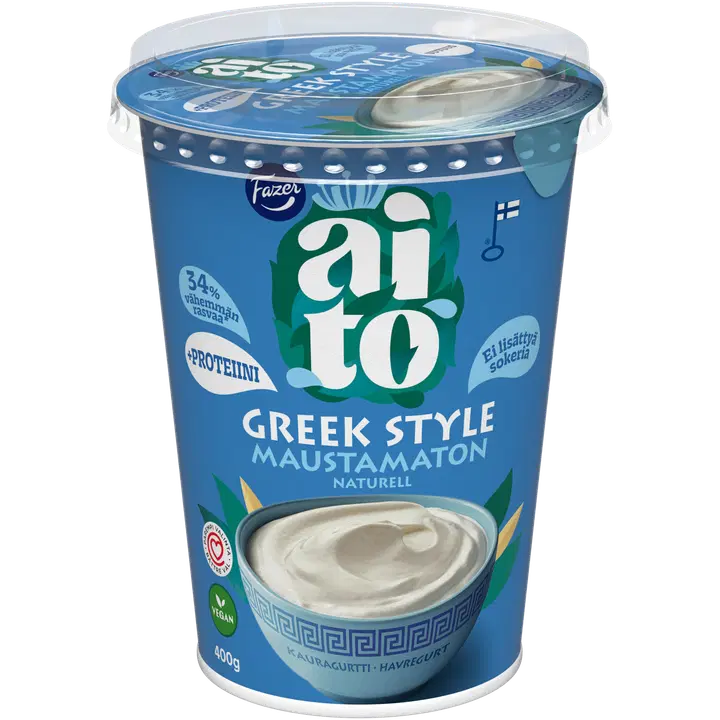 Fazer Aito Kauragurtti Greek Style Maustamaton 400 g