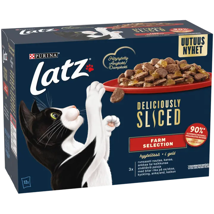 Latz Deliciously Sliced 12x80 Farm lajitelma kissanruoka