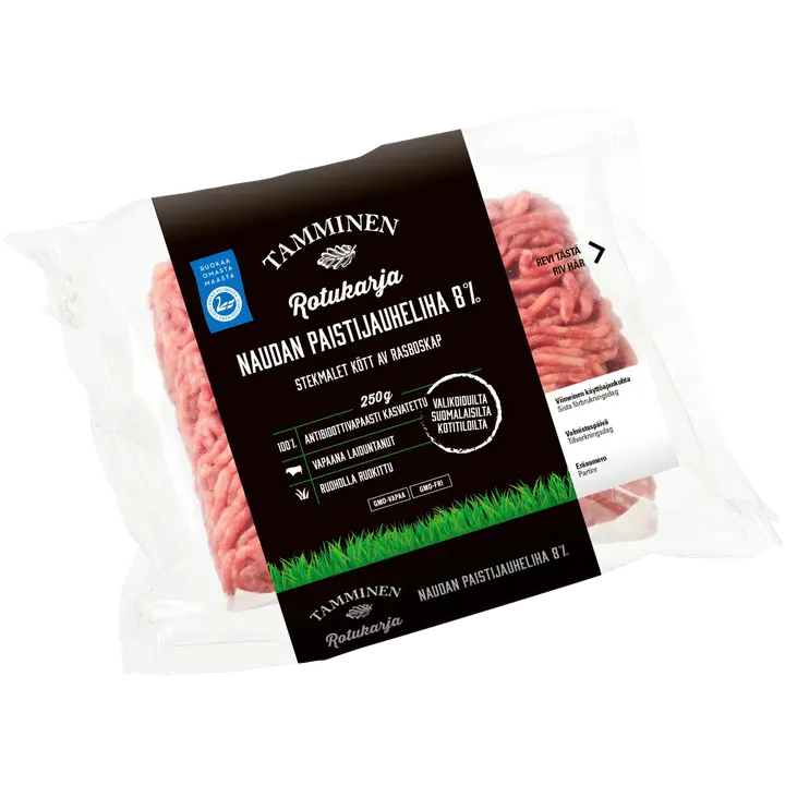 Tamminen rotukarja naudan paistijauheliha 8% 250g