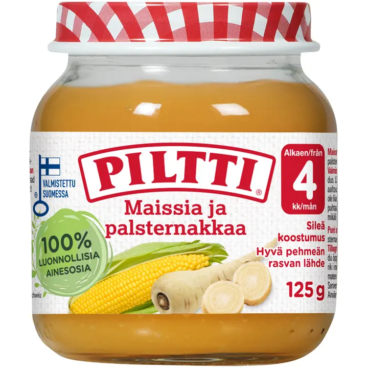 Piltti 125g Maissia ja palsternakkaa lastenateria 4kk