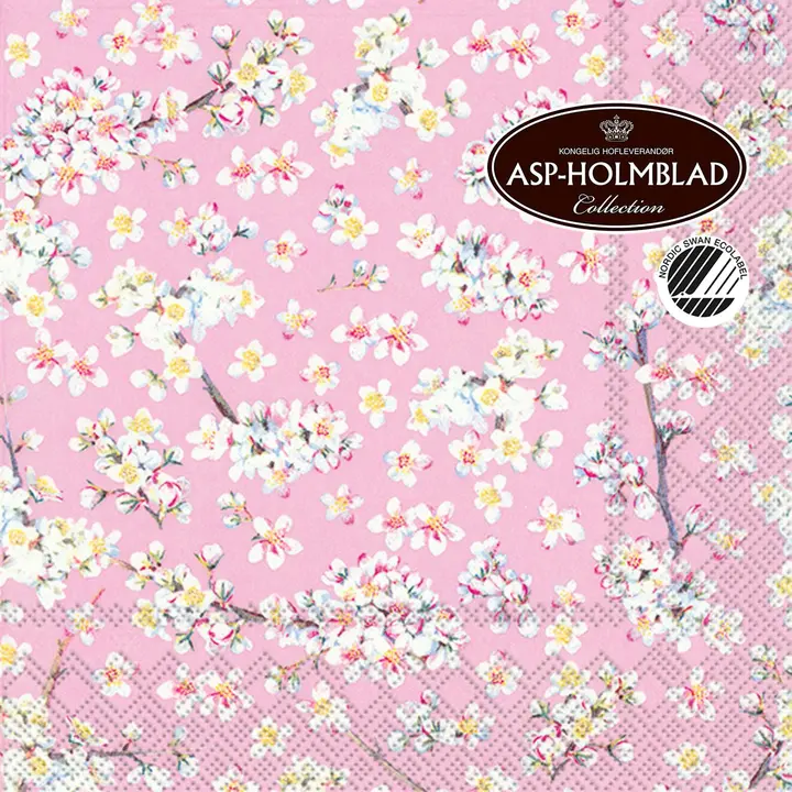 Asp lautasliina 33 cm harmoninen ruusukuvio