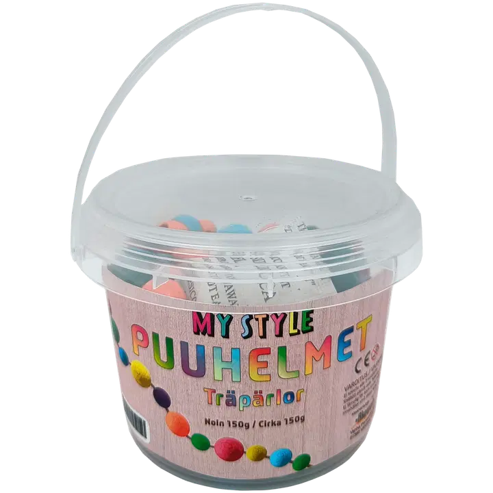 My Style puiset värilliset helmet ämpärissä (150 gr)