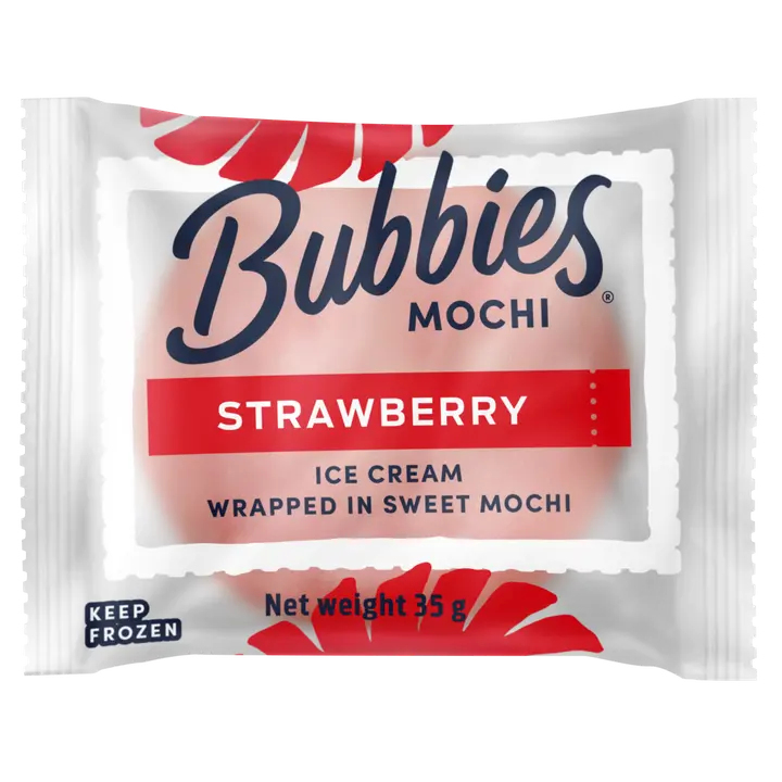 Bubbies maasikakoogi jäätis, 35 g