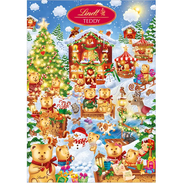 Lindt TEDDY Magic Suklaakalenteri, valikoima suklaata 265g