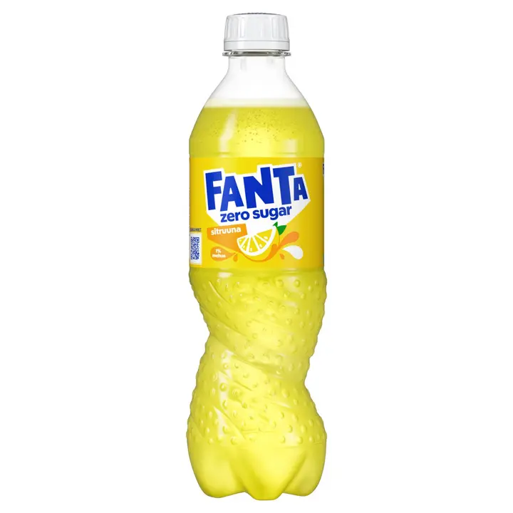 Fanta Sitruuna Zero virvoitusjuoma muovipullo 0.5 L
