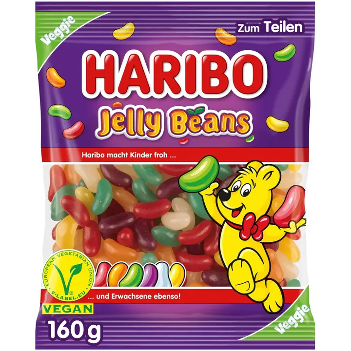 .Haribo Jelly Beans, drazeekommid 160g, vegan