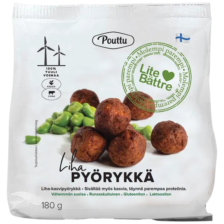 Pouttu Lite bättre Pyörykkä Liha & Kasvi 180g