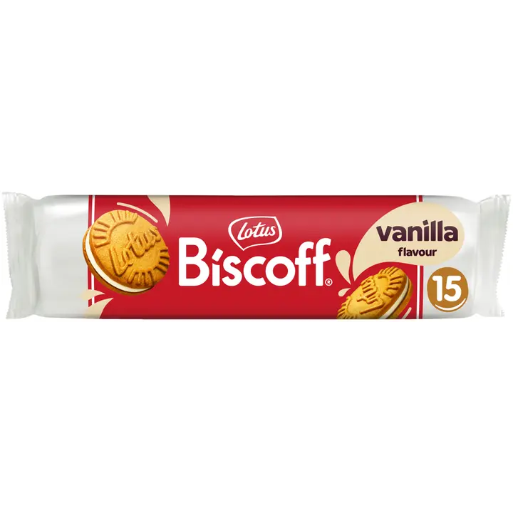 Lotus Biscoff, vanillimaitselise täidisega küpsised, 150 g