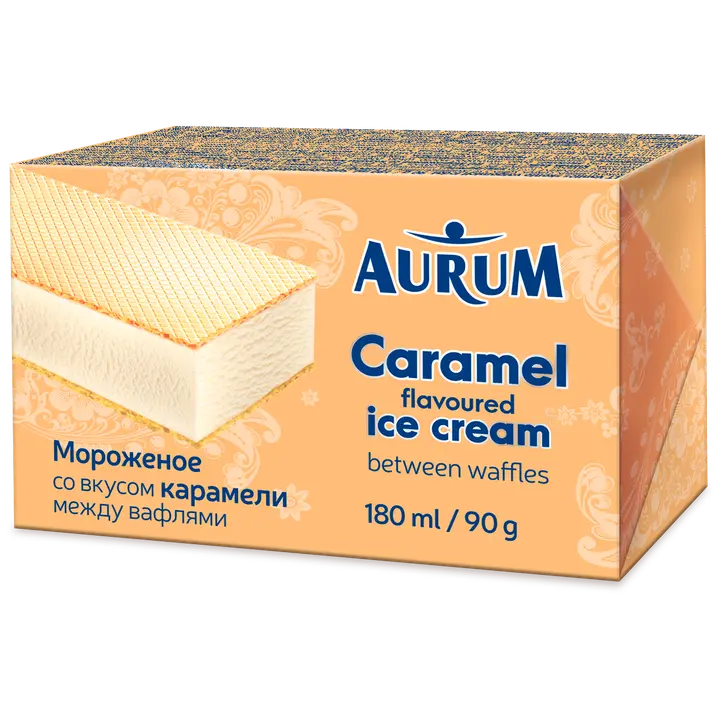 Aurum karamellijäätis vahvlitega 180 ml