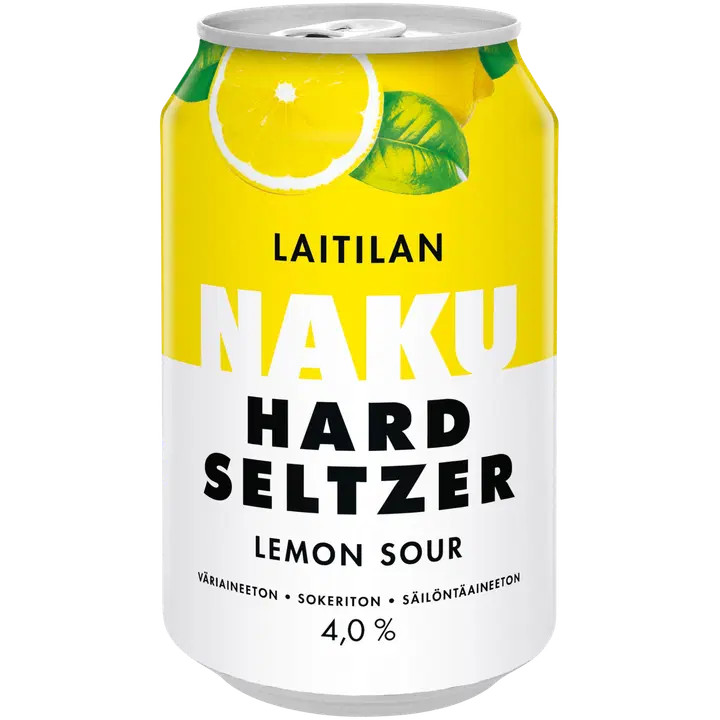 Laitilan Naku Lemon Sour 4,0 til-% 0,33L hard seltzer