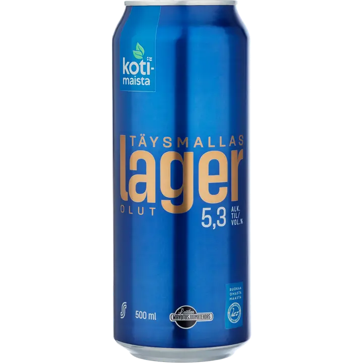 Kotimaista Täysmallaslager 5,3% 0,5L olut