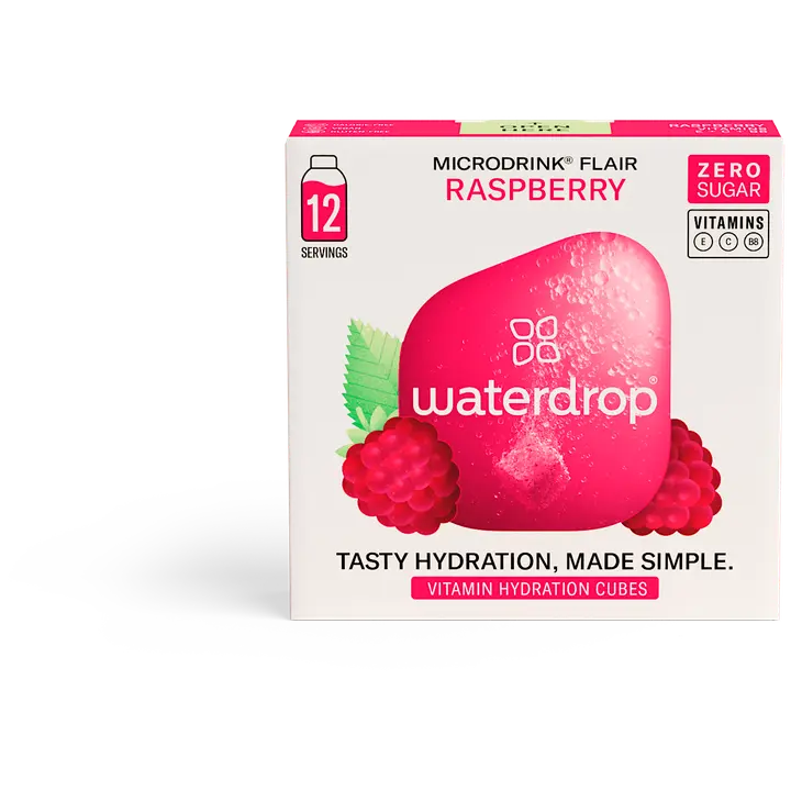 Waterdrop Microdrink Raspberry vadelman makuinen porekuutio 12x2,1g