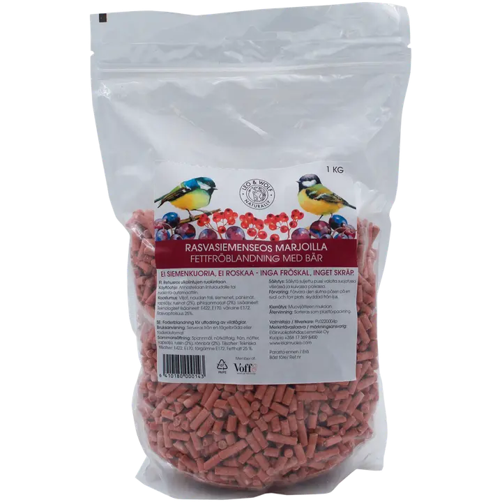 Leo & Wolf Rasvasiemenseos marjoilla rehuseos ulkolinnuille 1kg
