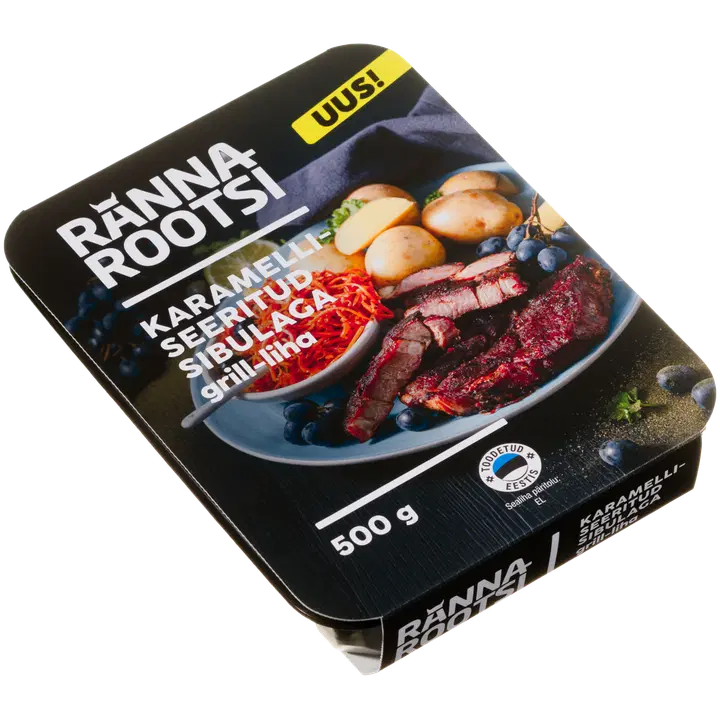 Rannarootsi Karamelliseeritud sibulaga grill-liha kaelakarbonaadist 500g