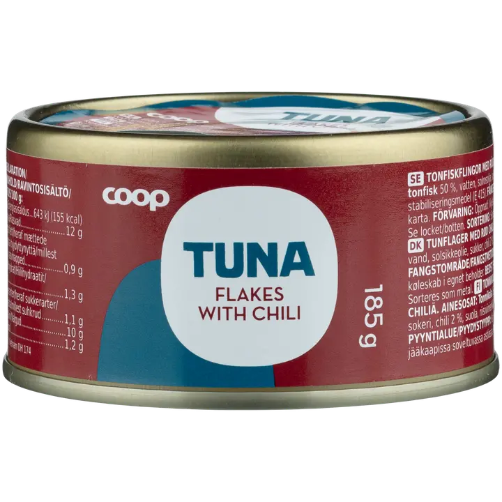 Coop tonnikala hiutaleina ja punaista chiliä MSC 185 g