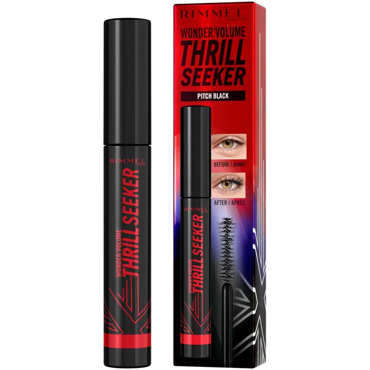 Rimmel Wonder'Volume Thrill Seeker Mascara 8 ml 004 Pitch Black ripsiväri