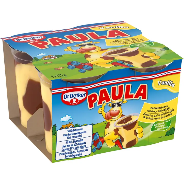 Dr. Oetker PAULA Vaniljavanukas ja suklaatäplät 4x125 g