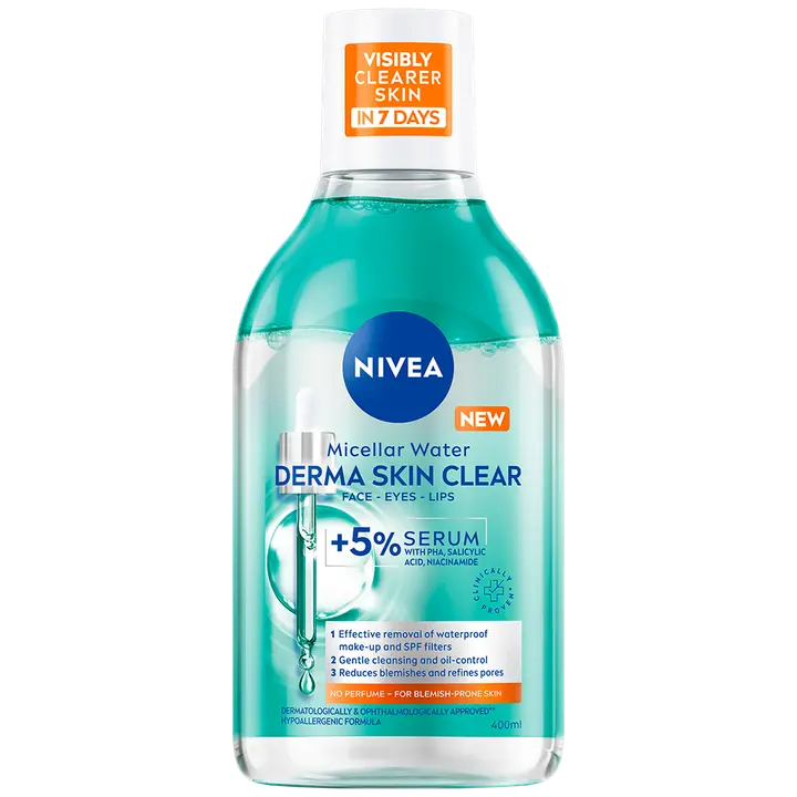 NIVEA Derma Skin Clear Refining Micellar Water -misellivesi 400ml