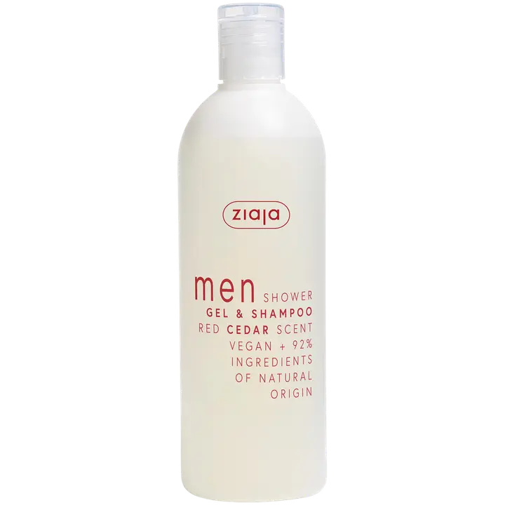 Ziaja Men 2in1 suihkugeeli-shampoo seetri 400 ml vegaaninen