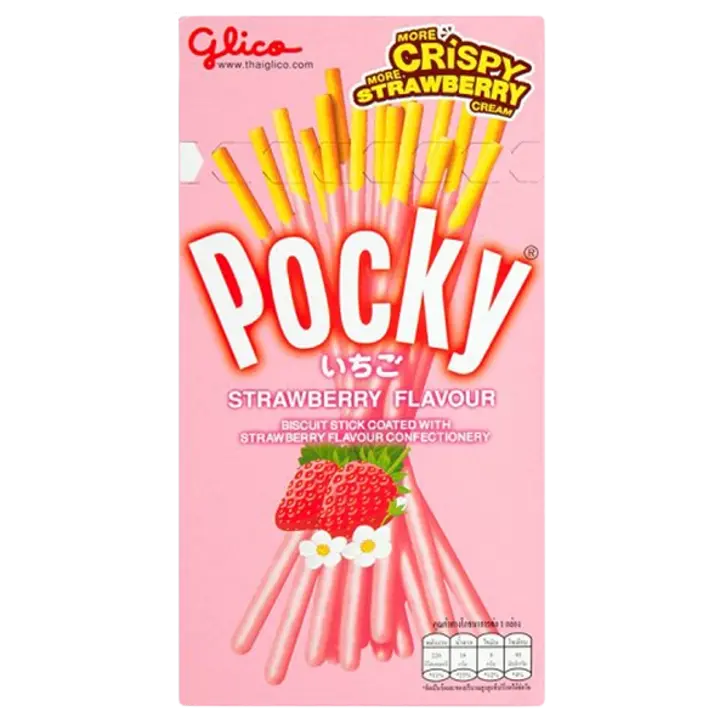 Pocky küpsisepulgad maasikaga 47 g