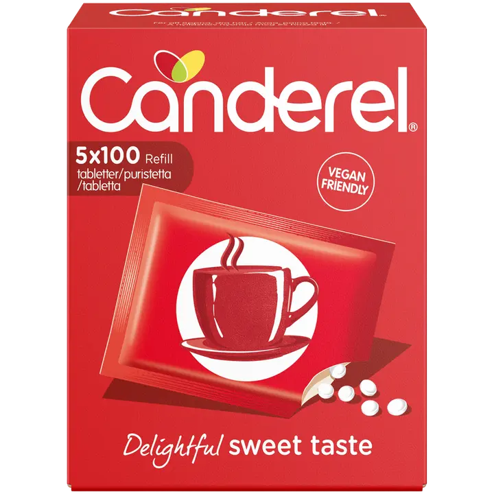 Canderel makeutusainepuriste täyttöpakkaus 500kpl