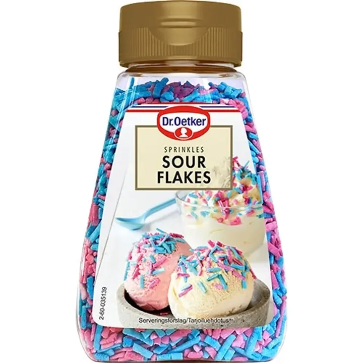 Dr. Oetker Sour Flakes -koristerakeet 120g