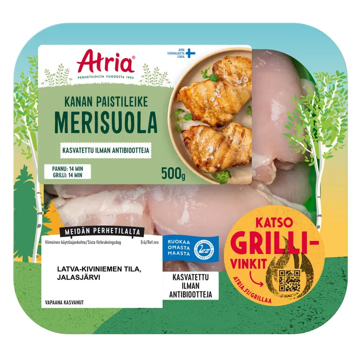 Atria Kanan Paistileike Merisuola 500g