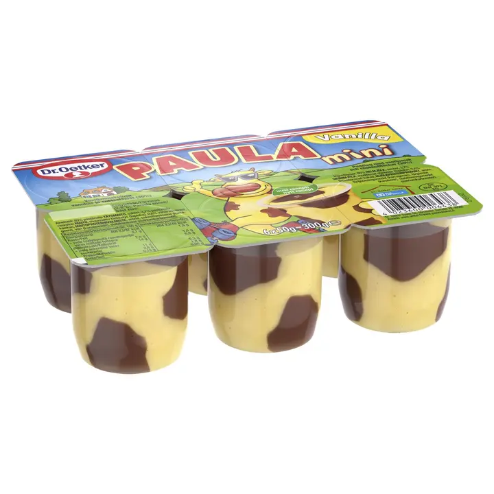 Dr. Oetker PAULA Mini Vaniljan makuinen vanukas ja suklaatäplät 6x50g